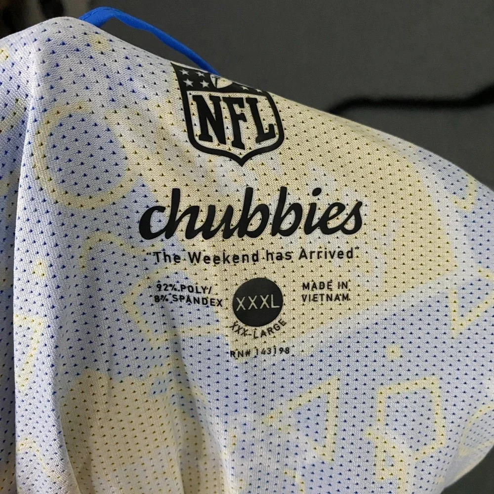 Chubbies Secret LA Chargers Shorts Mens 3XL 5.5